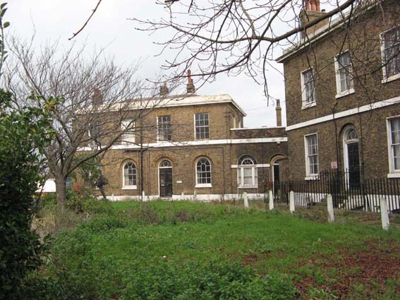 View towards South Gate I with Regency Cottage on the right